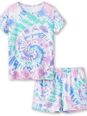 tie-dye shorts pj set